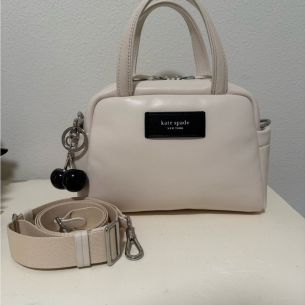 Kate Spade Puffed Smooth Leather Satchel